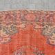 Tapis turc Oushak rouge fait main