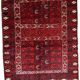 Vintage carpet turkmen engsi handmade 124cm x 165cm 1970s - 1c431