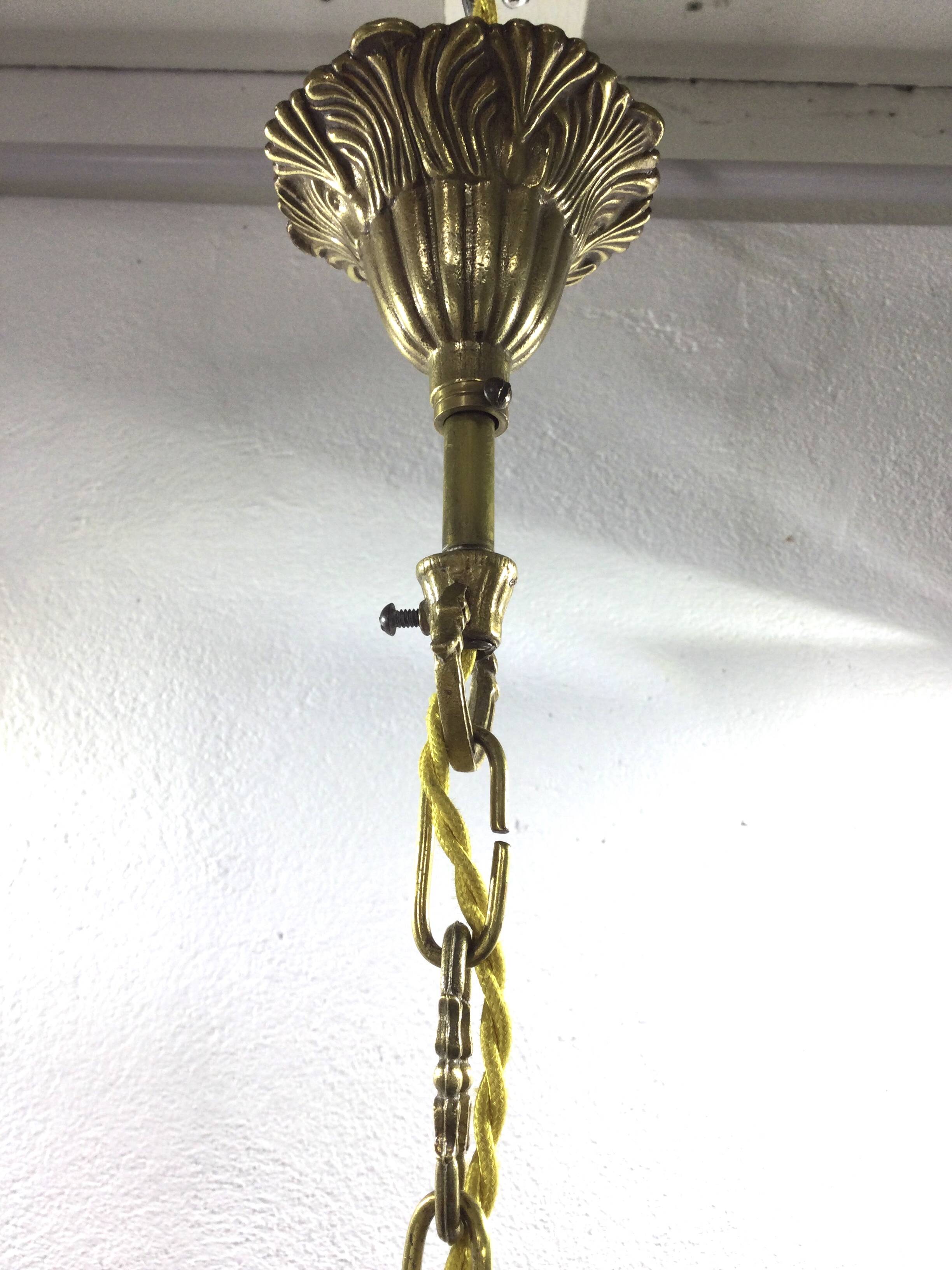 4-light bronze Napoleon III chandelier