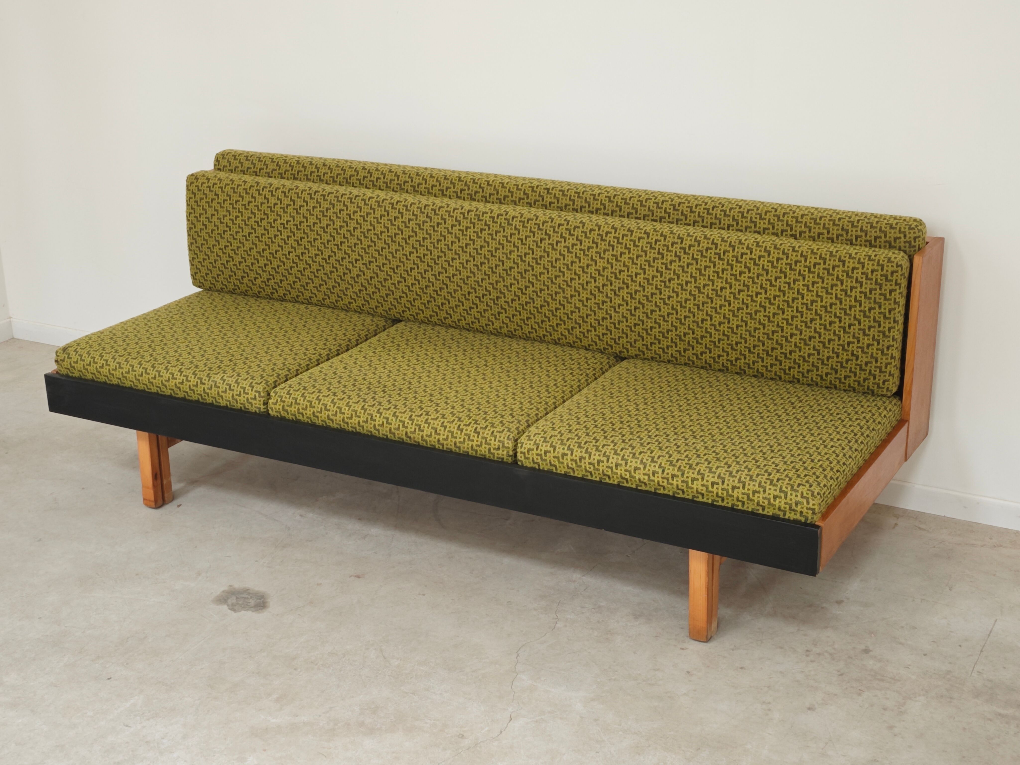 Green folding bench / Sofa  
Drevotvar Czechoslovakia 1960