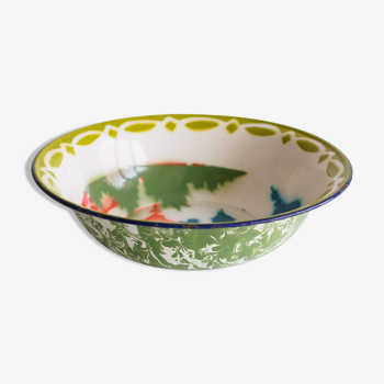 Enamelled metal salad