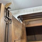 18th century walnut castle wardrobe - fully removable