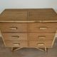 3-drawer rattan/bamboo chest of drawers attributed to Adrien Audoux and Frida Minnet. Circa 1950