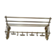 Chrome iron coat holder with a hat holder