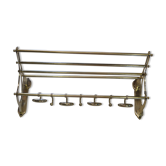 Chrome iron coat holder with a hat holder