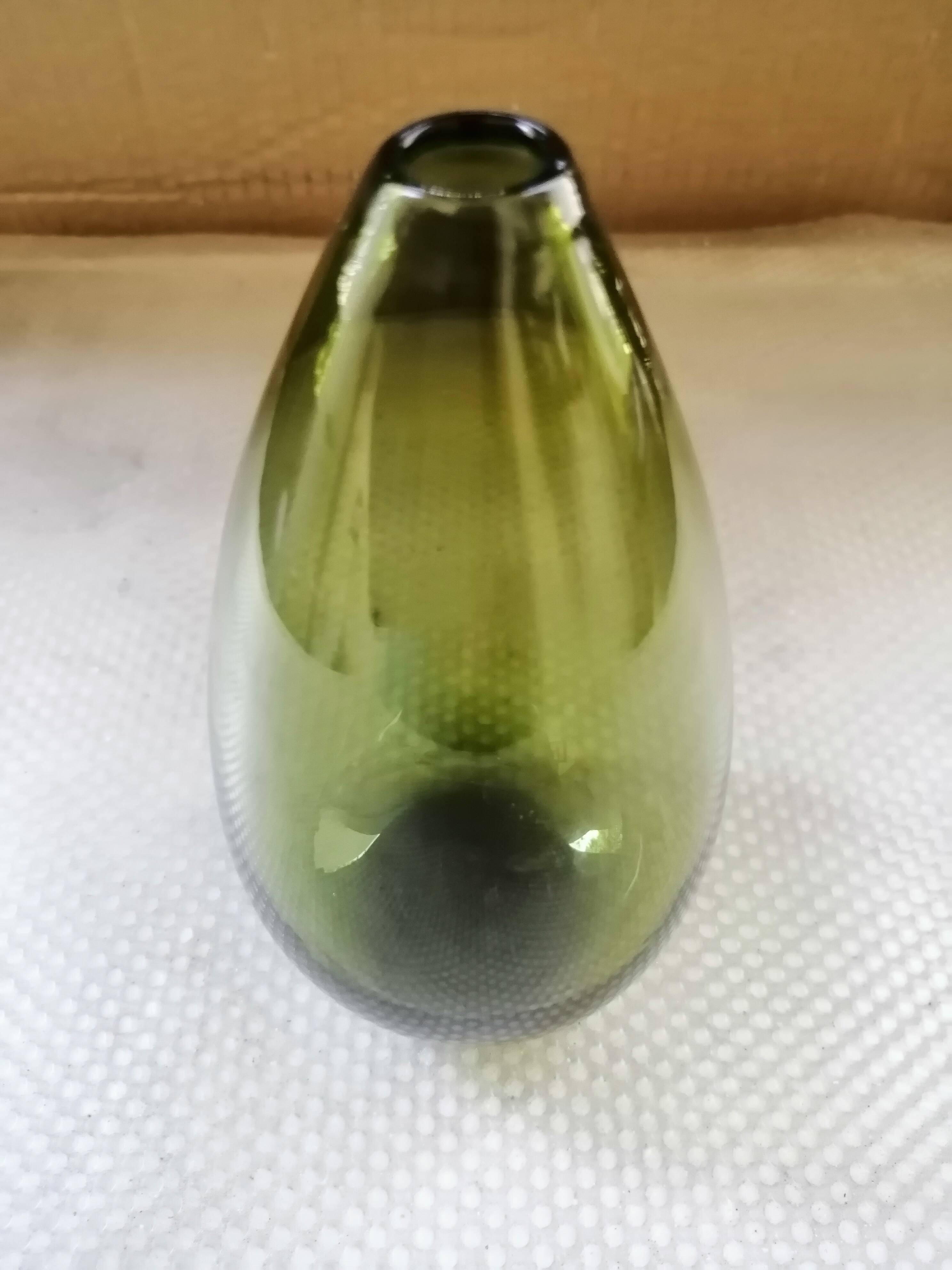 Glass vase drop 15 cm in height