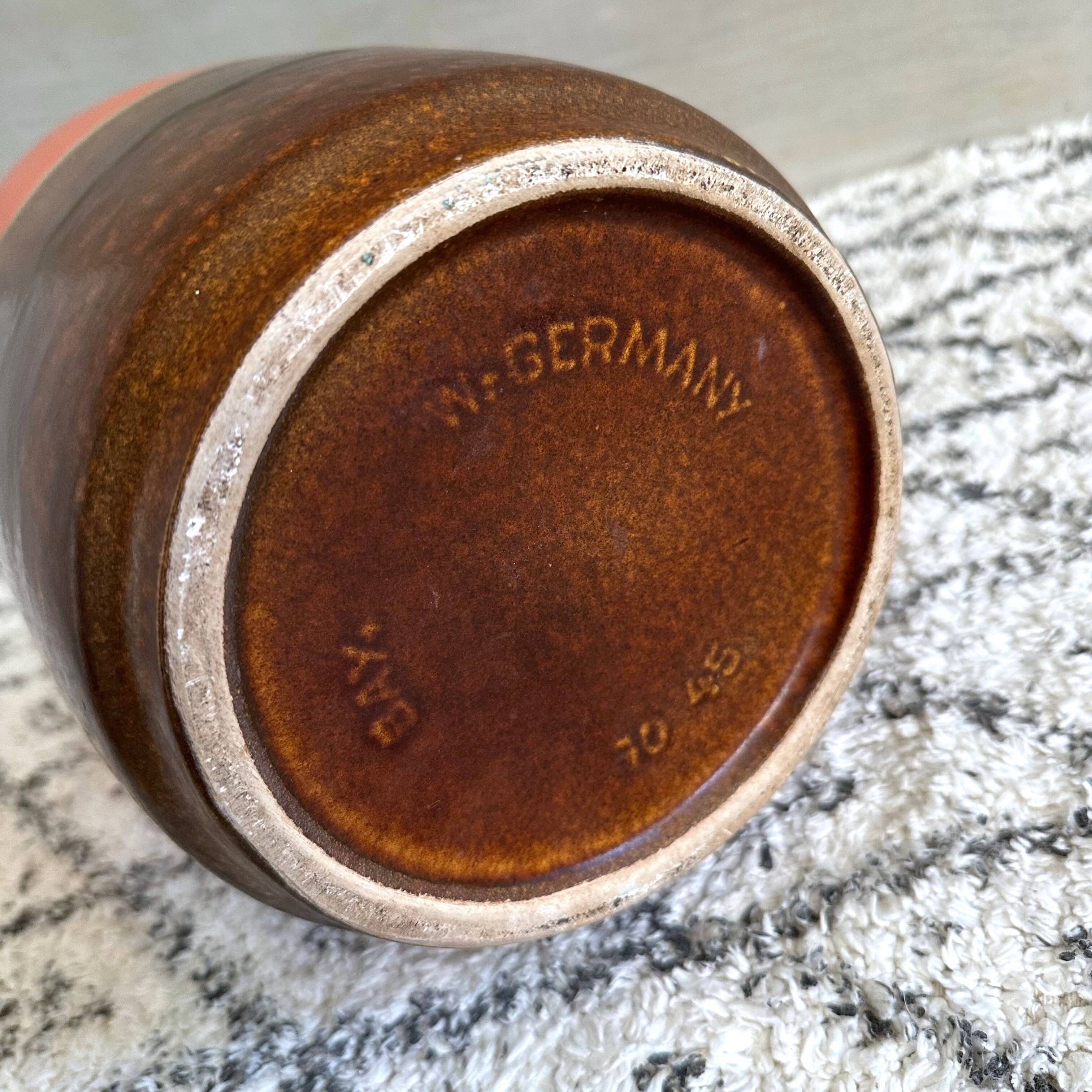 Bay ceramic floor vase 70-45, ceramic vase, West German pottery