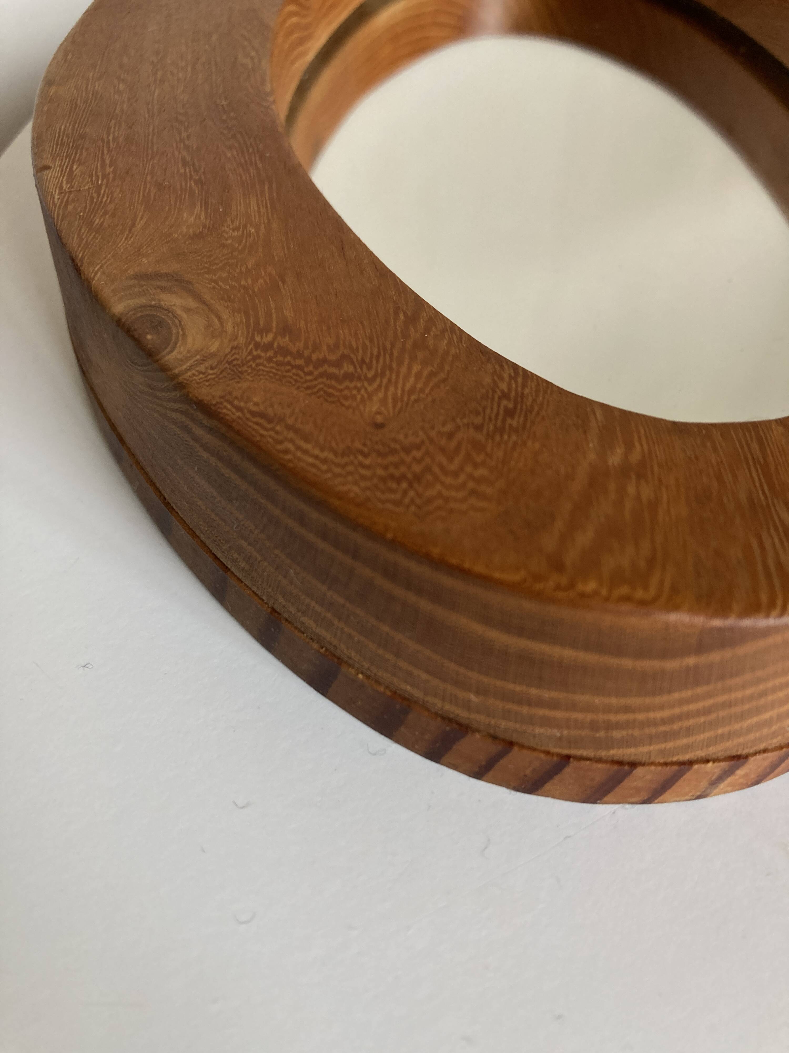 Pine mirror with asymmetrical design, 1960