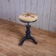 Tabouret de piano en bois noirci