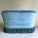 Banquette Crapaud velours bleu