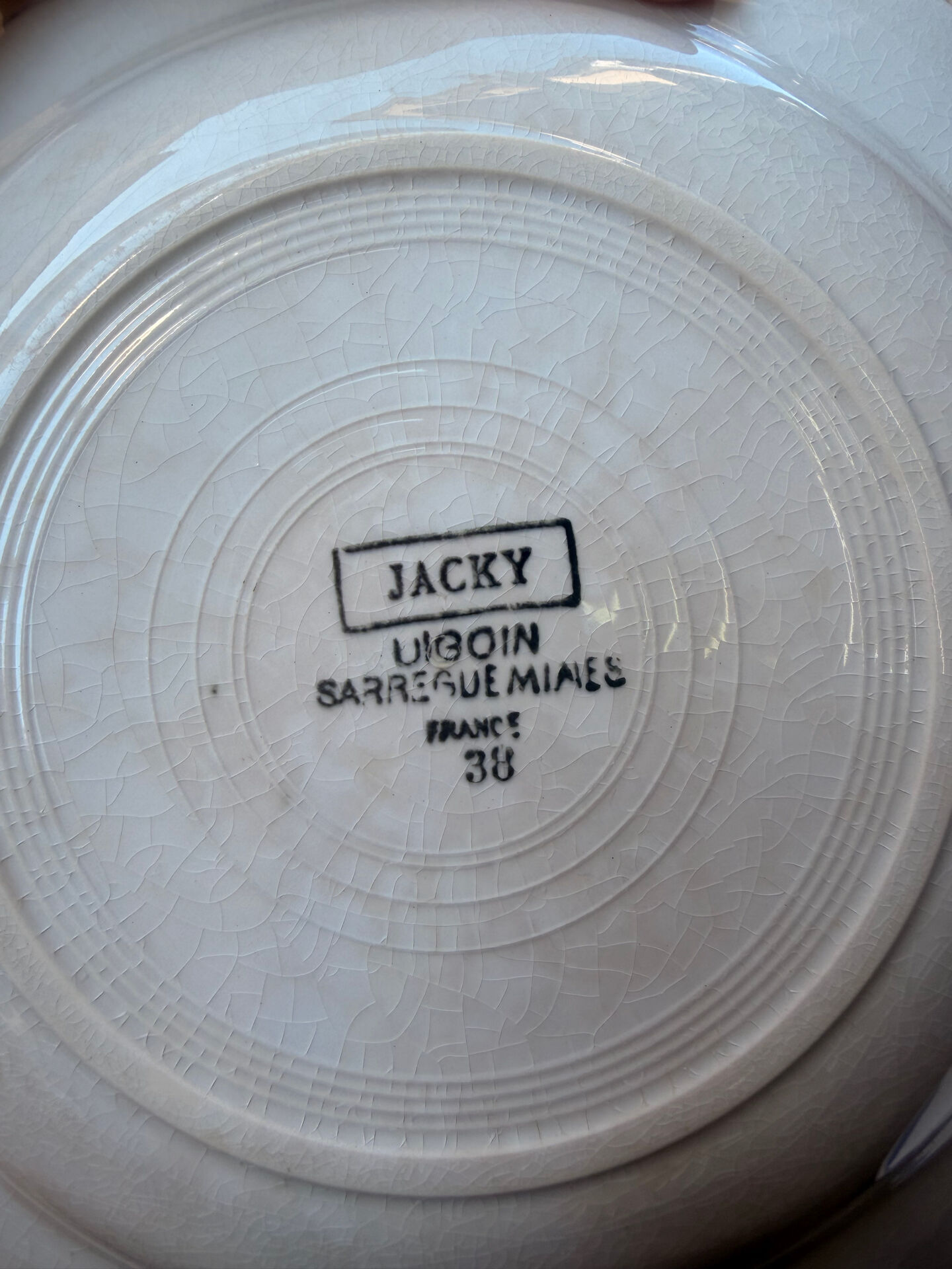 6 deep plates in Sarreguemines Digoin earthenware