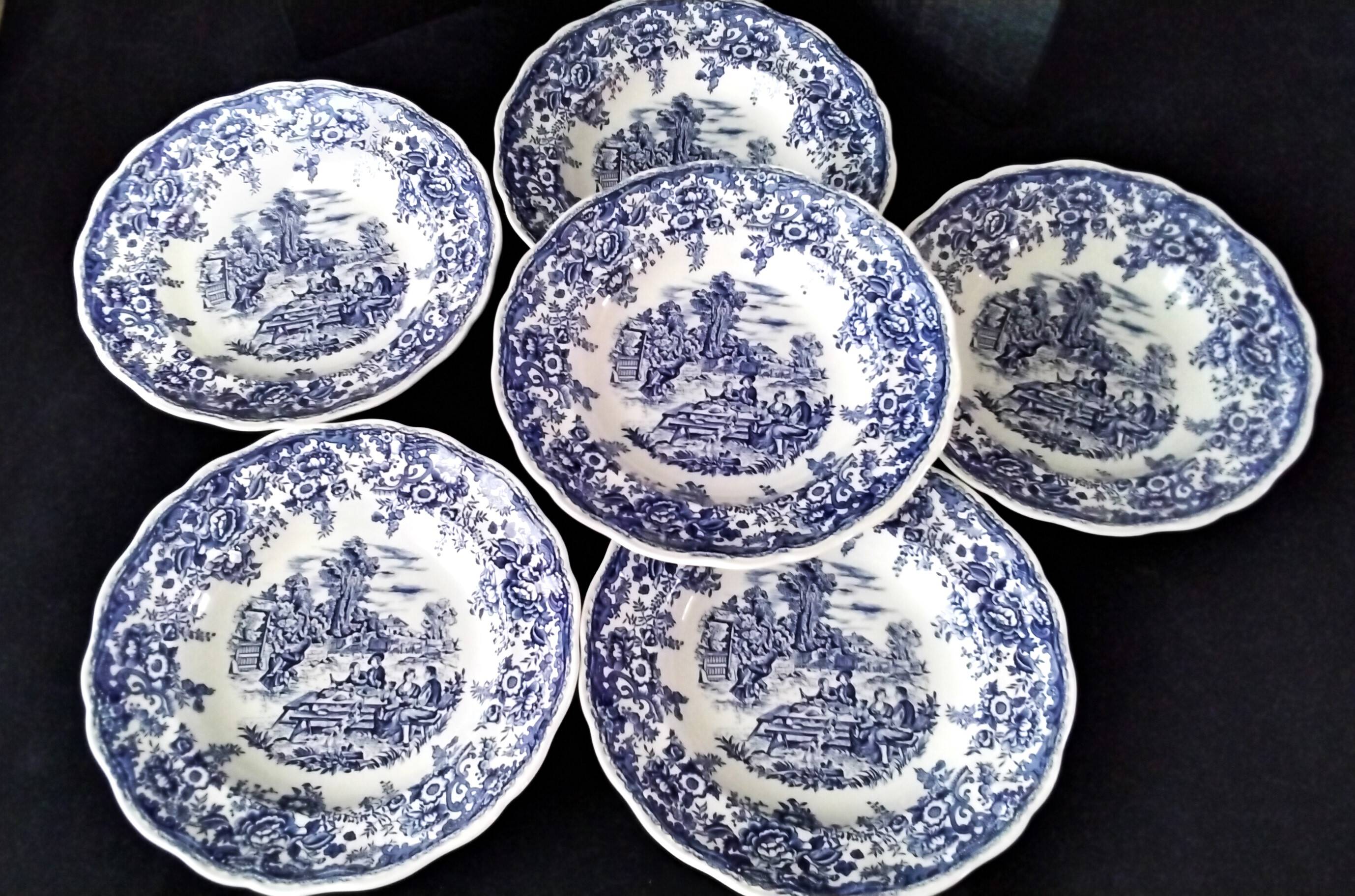 6 Lunéville Tradition Special Grand Feu soup plates