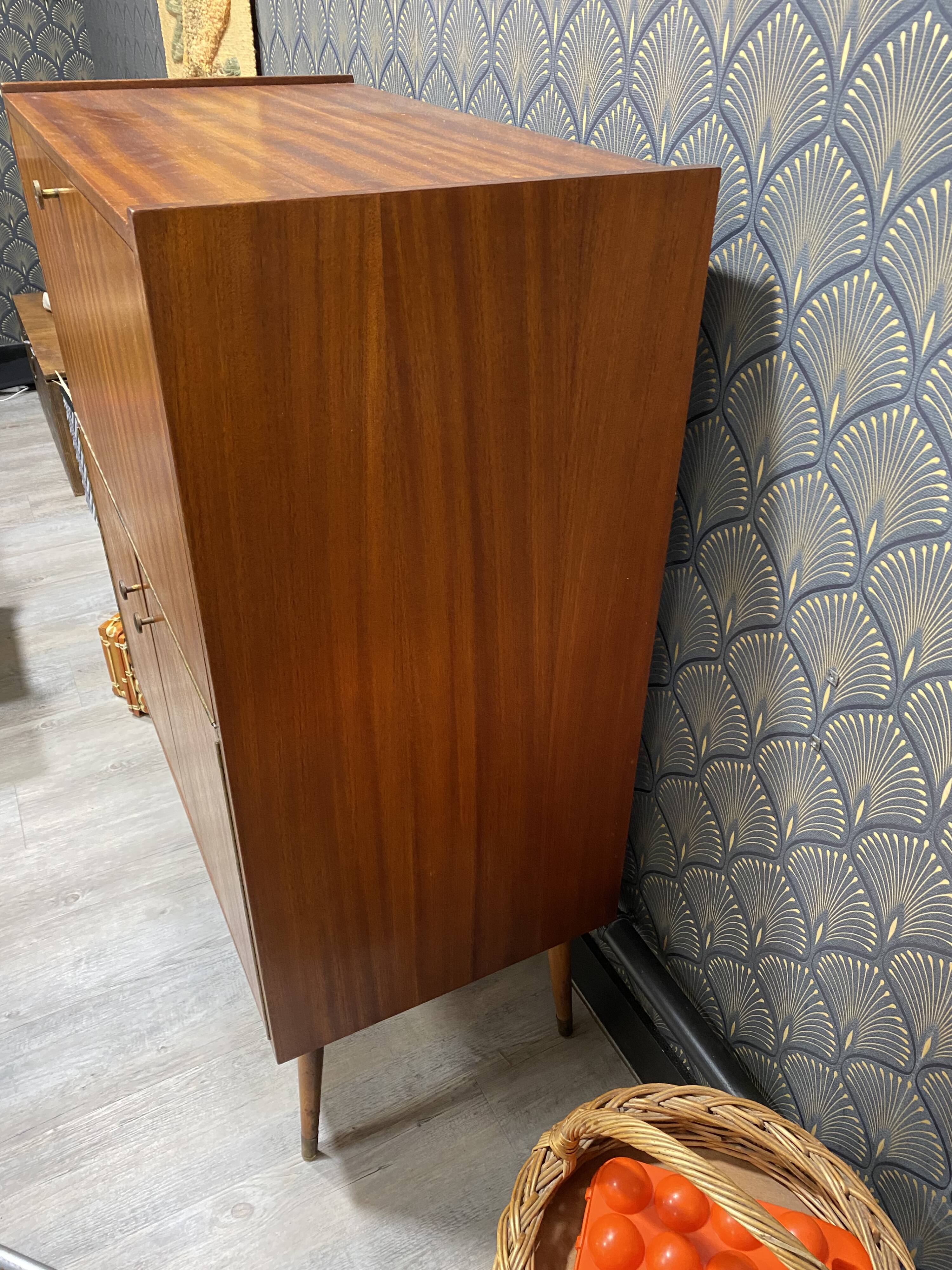Vintage Scandinavian designer secretary in teak wood, 1960s