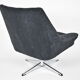 Mid-century armchair Shell, Deutsche Democratic Republic, DDR, 1960s, Black Cord, Chrome
