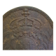 Cast iron fireback with the crowned arms of France
