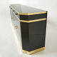 Black lacquered and brass inlade by J.C. Mahey 70s