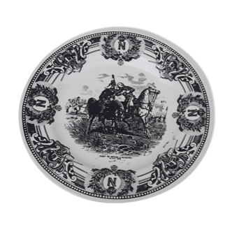 Royal Manufacture Plate Boch Louvière Belgium Death from Desaix to Marengo Napoleon diam 23.5 cm