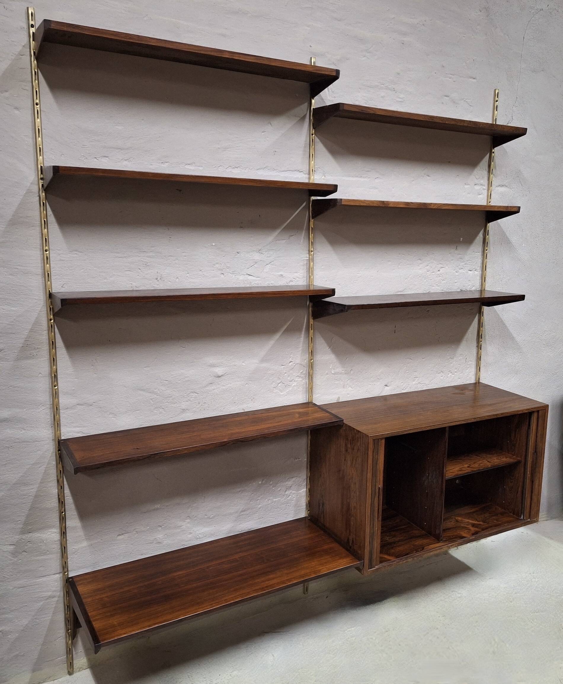 Kai Kristiansen rosewood modular shelf system, Denmark 1960s