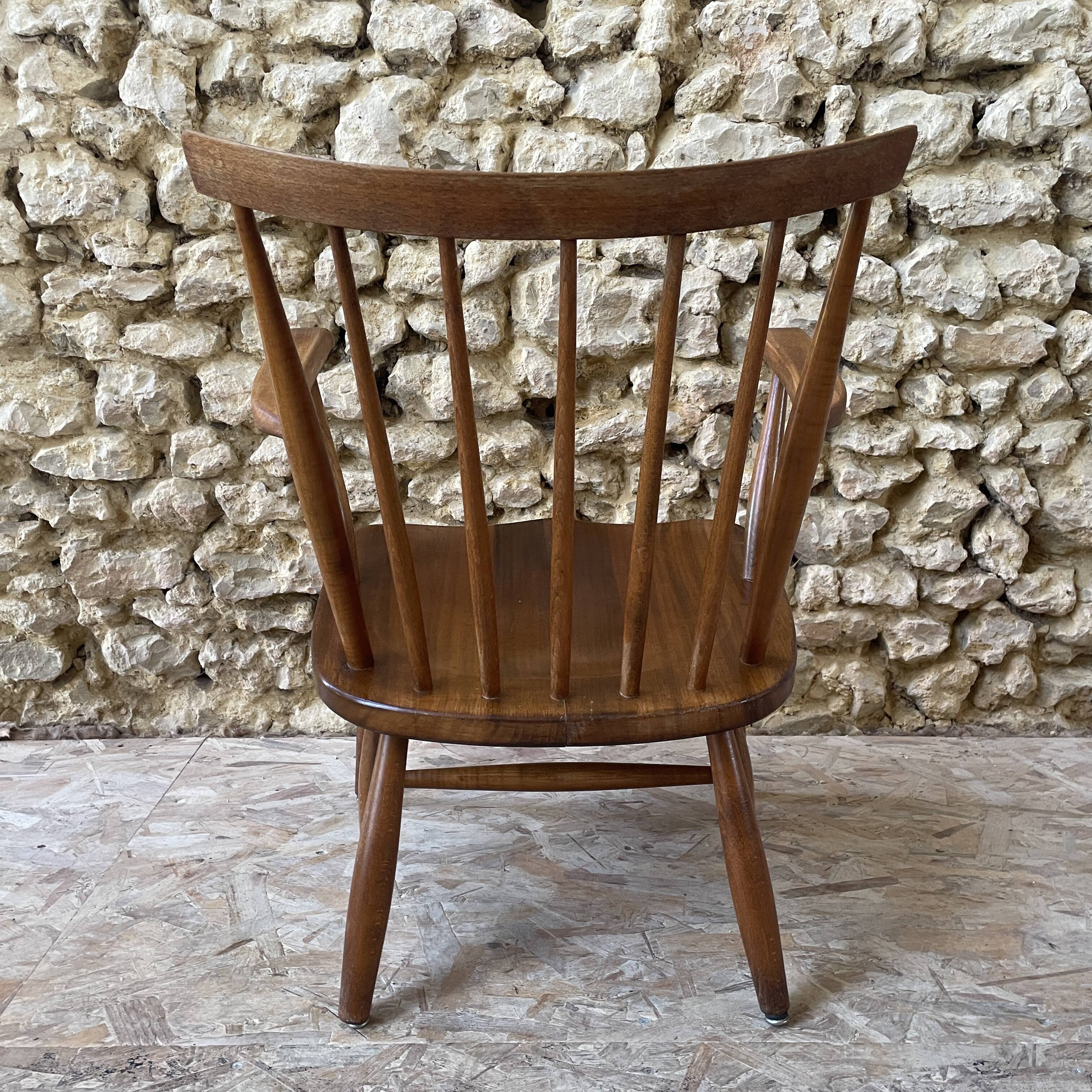 Dutch wooden armchair, 1960