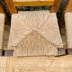 Set of 4 wooden and straw chairs