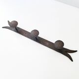 Vintage brutalist metal hook 1970