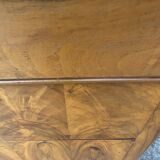 Louis-Philippe chest of drawers in burr walnut with pink marble – 19th century