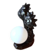 Ceramic and opaline palm tree lamp 1980