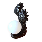 Ceramic and opaline palm tree lamp 1980