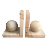 Pair of marble ball bookends
