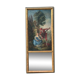Trumeau miroir peinture scène galante bois doré