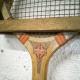 Antique wooden racket with frame
