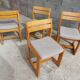 Set 4 chairs, scandinavian shape, year 1983