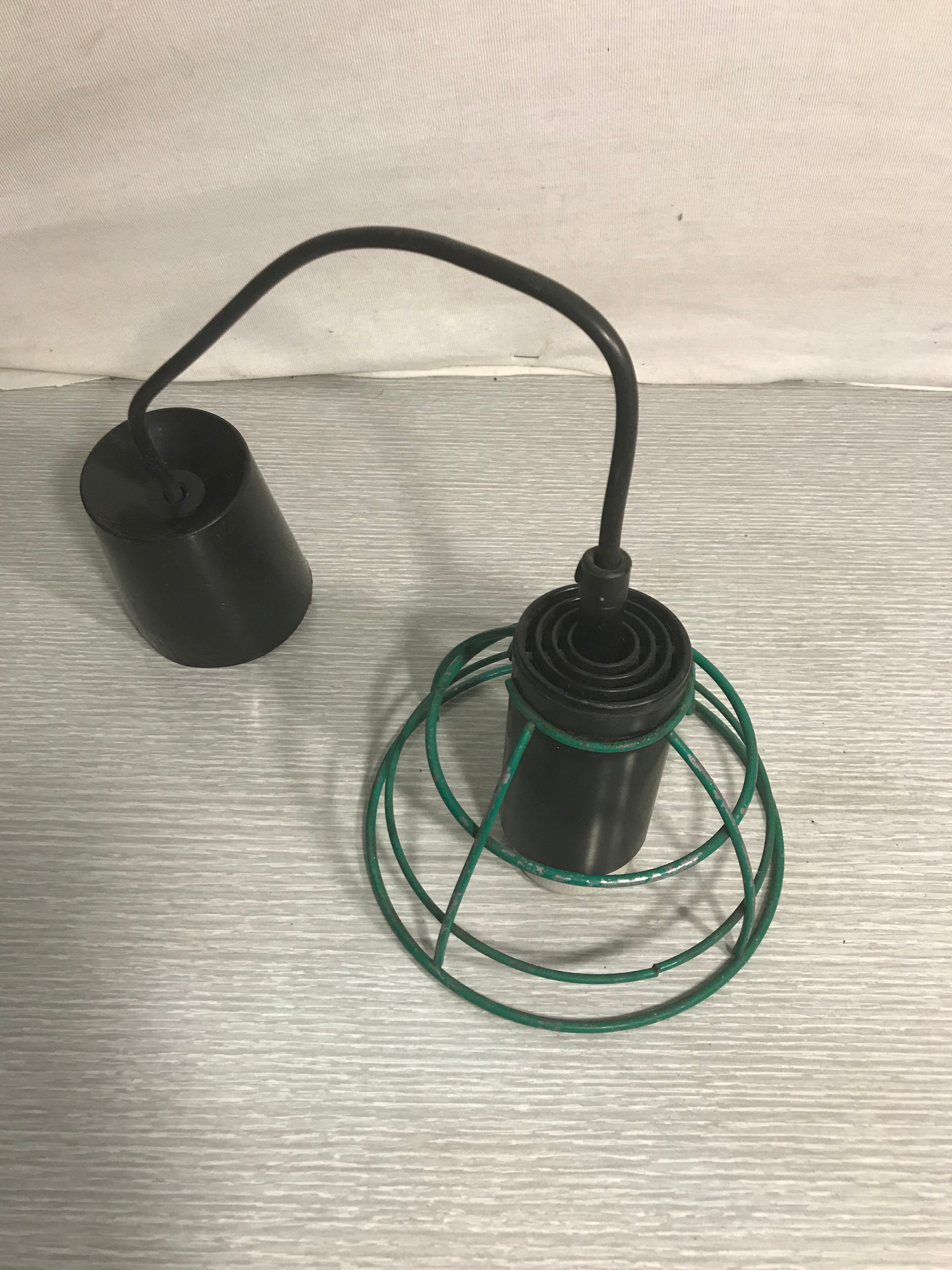 Old black metal hnaging green frame 70 vintage years