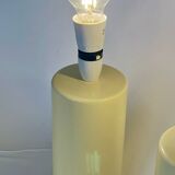 Paire de lampes anglaises céramique jaune