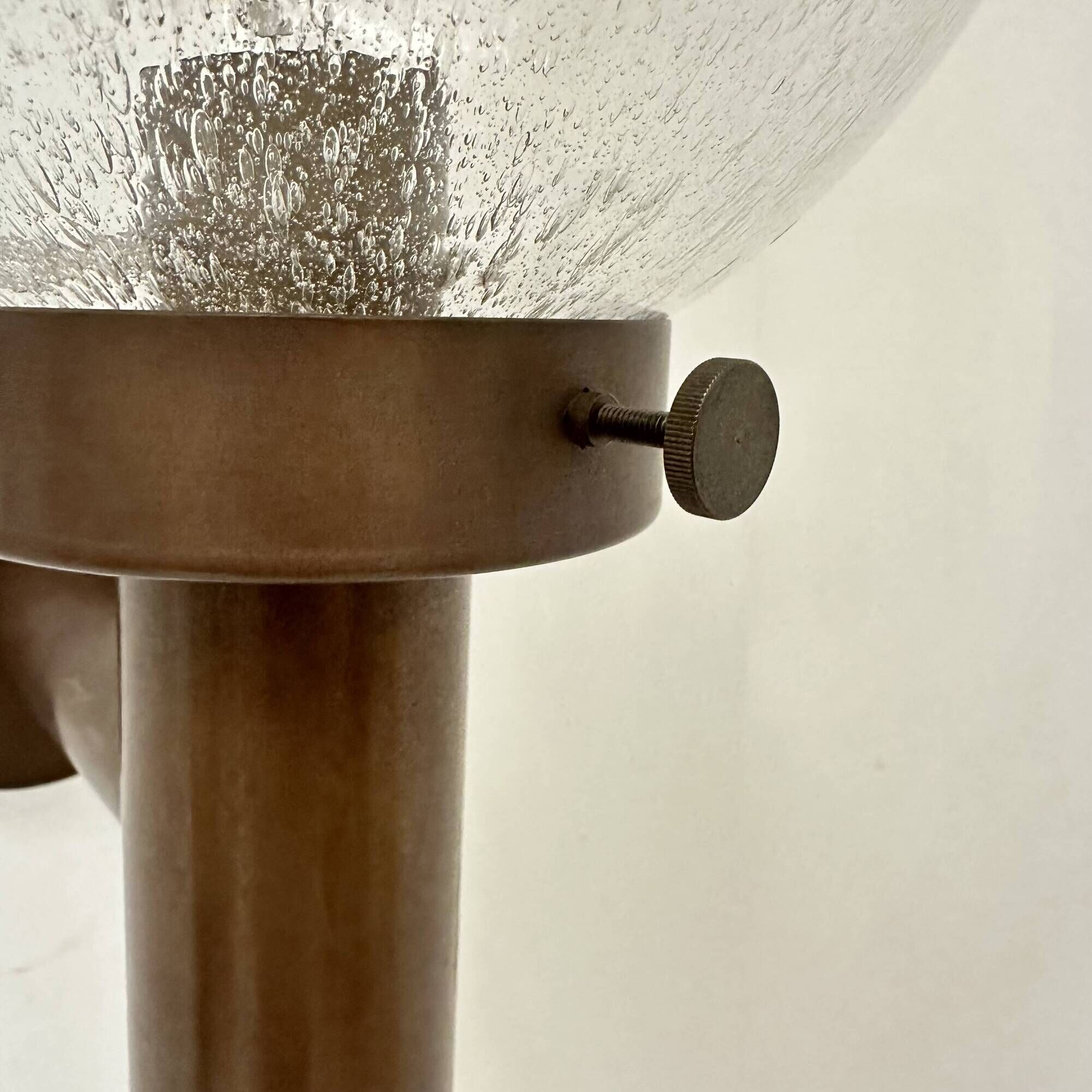 Set of 2 globe glass wall lamps sconces by Lisa Pape Sweden , 1970s