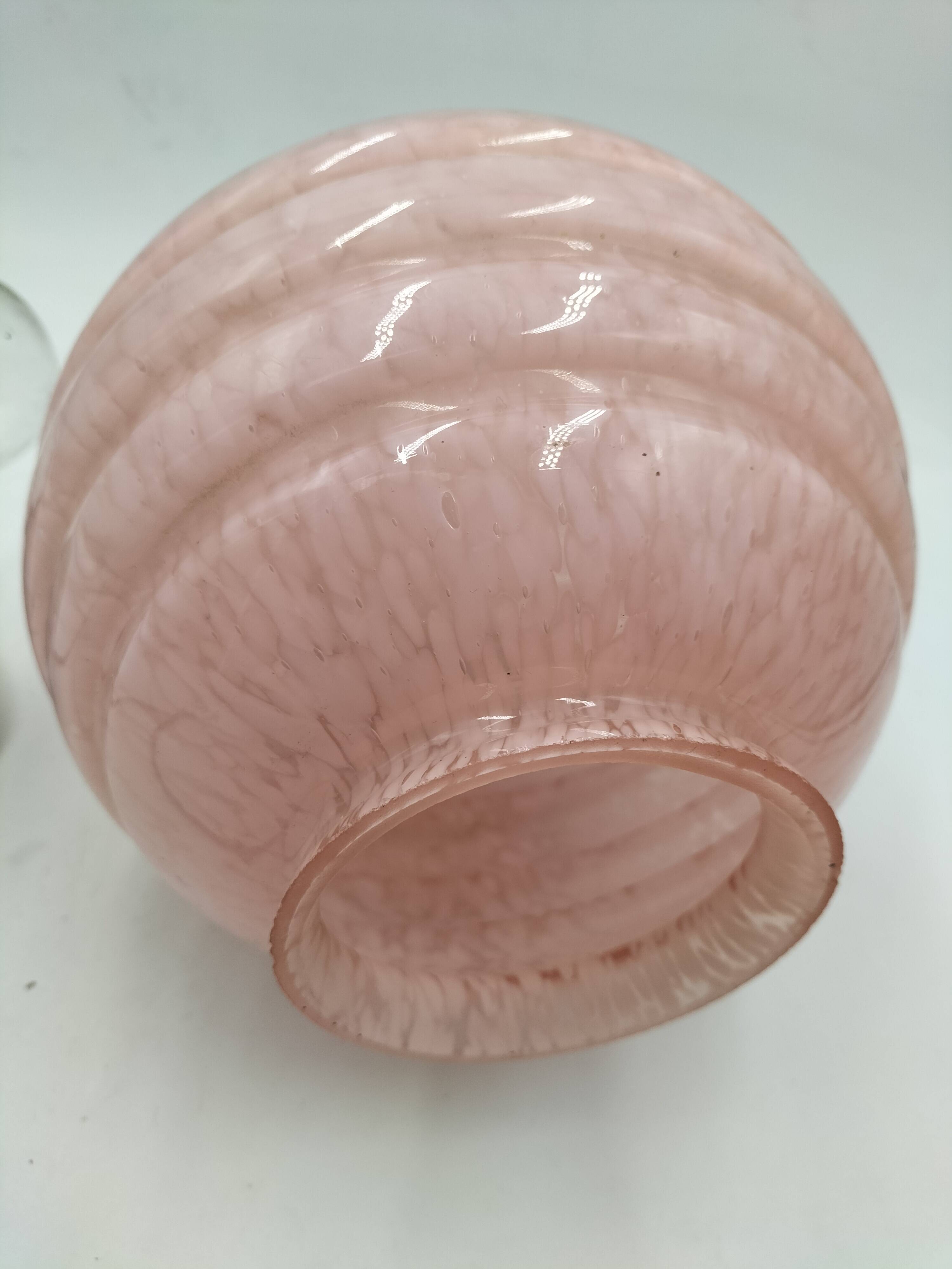 pink opaline pendant light
