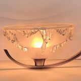 Pair of Ezan art deco glass and chrome wall lights