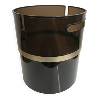 Smoked plexi wastebasket