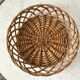 Large round rattan basket vintage 60s-70s
