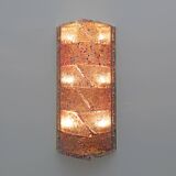 Pair of Mid-century Modern Style Italian Murano Glass and Brass Sconces