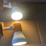 Set of 2 pine wall lights from the 80s