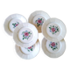 6 Digoin Hand-Painted Flower Plates