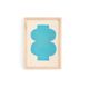 Collection de 4 peintures abstraites col. bleu clair signées Eawy