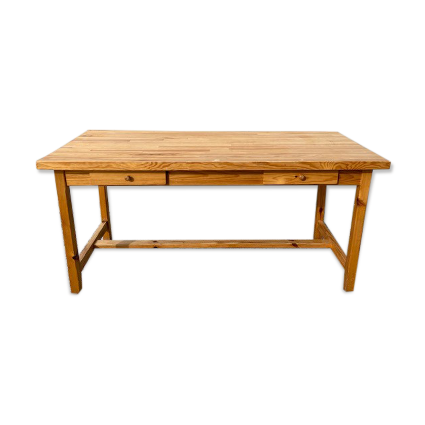 Table de ferme bois massif 160 cm