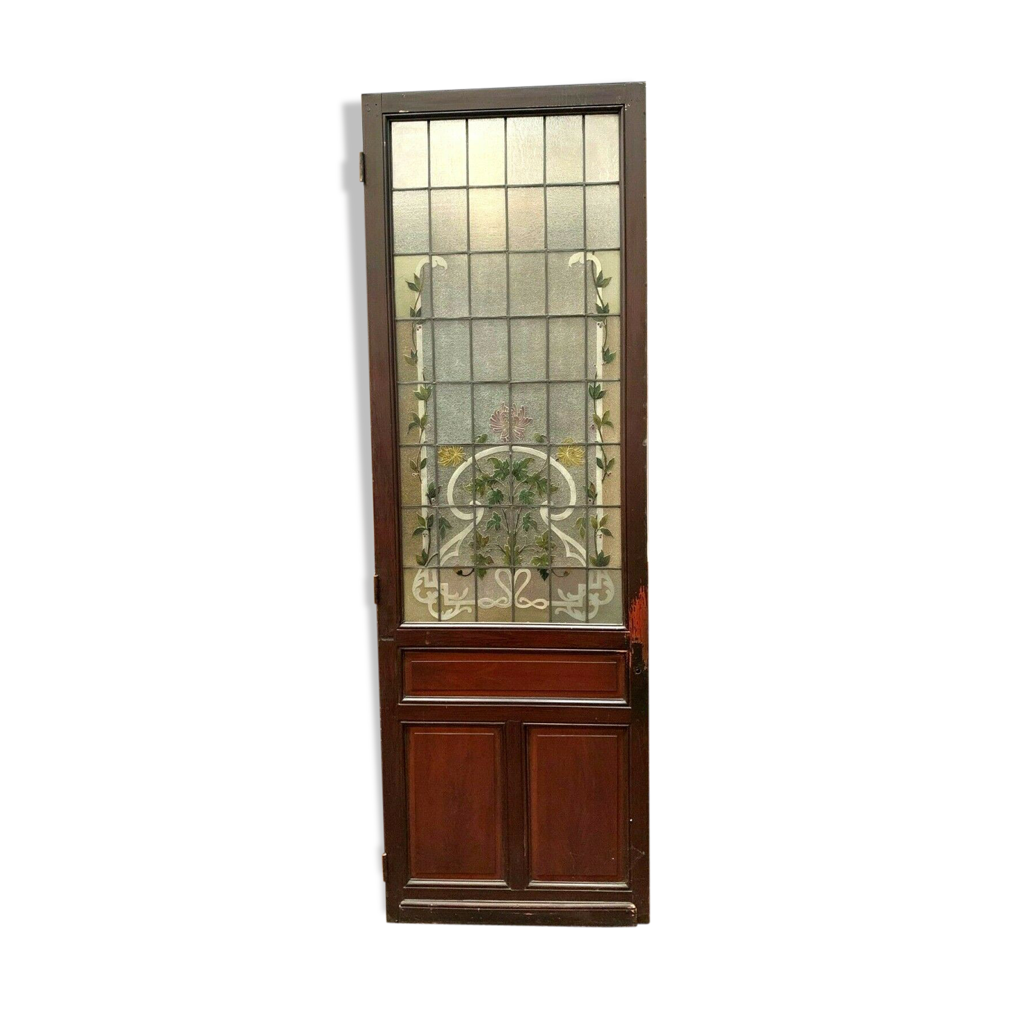 Door and impost in stained glass Art Deco early twentieth century