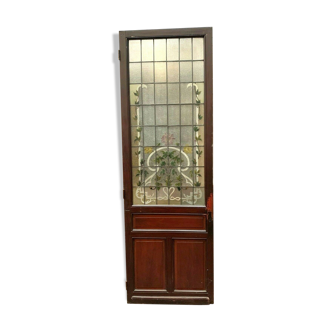 Door and impost in stained glass Art Deco early twentieth century