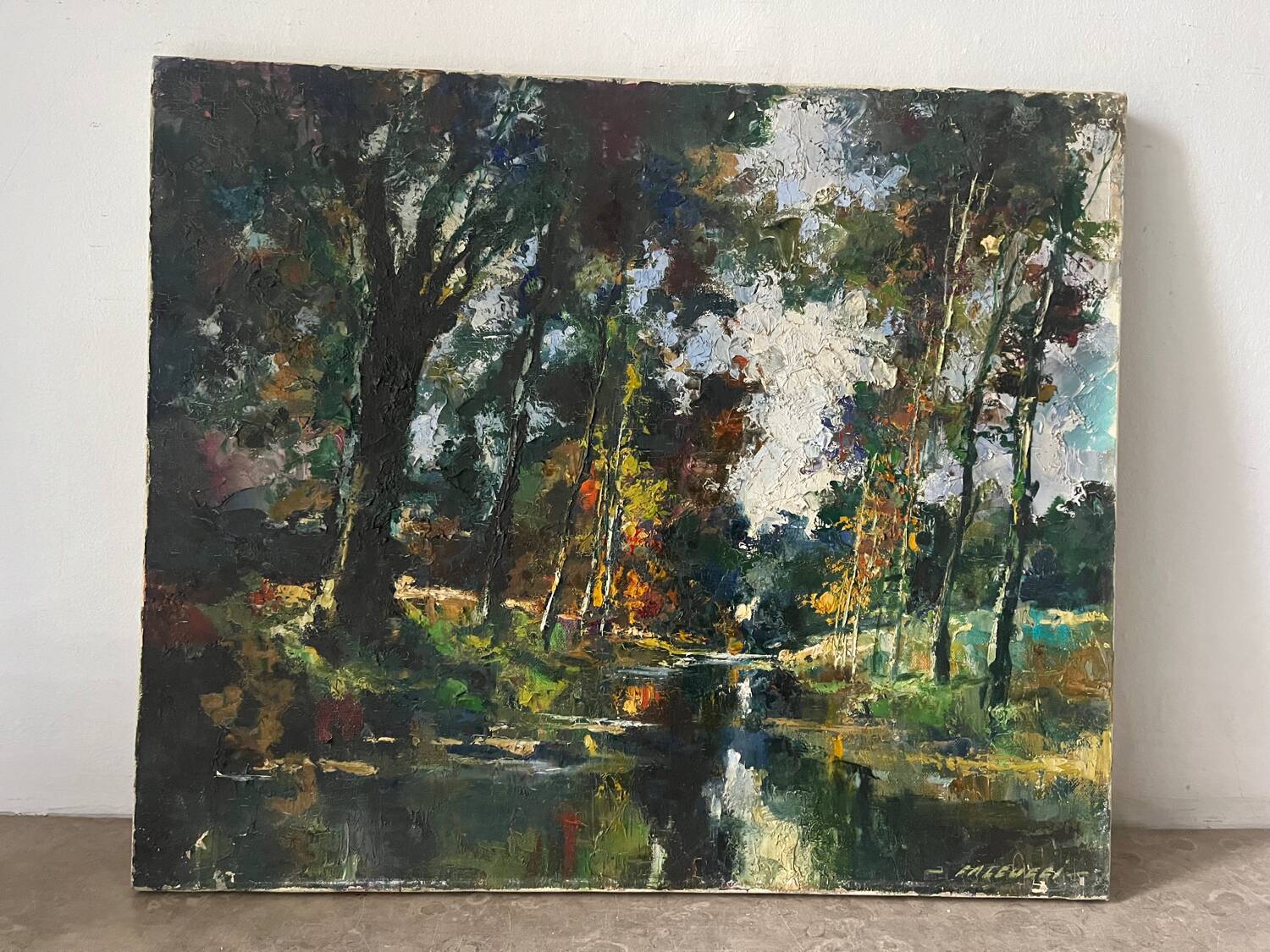 La  Cure rivière, technique couteau signé Robert Falcucci (1900-1989)