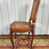 6 Louis XV cherry and canning chairs