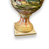 Pair of painted porcelain vases antique scenes