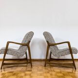 Kvadrat Customizable Pair Of Restored Mid Century Armchairs, 1960s